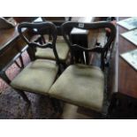 Set of three balloon back chairs