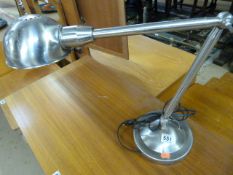 Modern chrome angle poise lamp