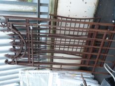 Set of wrought iron gates with toppers