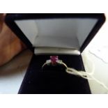 9ct Ruby and Diamond Ring