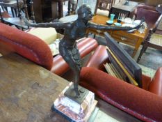 Art Deco style bronze (hands outstretched)