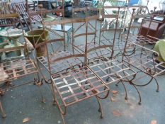 Set of 8 steel chairs