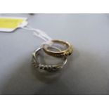 2 diamond rings, both set in 9 ct ( both 1 stone missing)- total weight 3.1g