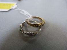 2 diamond rings, both set in 9 ct ( both 1 stone missing)- total weight 3.1g