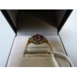 9ct Ruby Cluster Ring