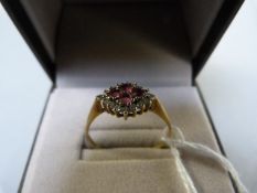 9ct Ruby Cluster Ring