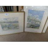 Three watercolours of Cornish scenes