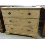 Large pine chest of drawers