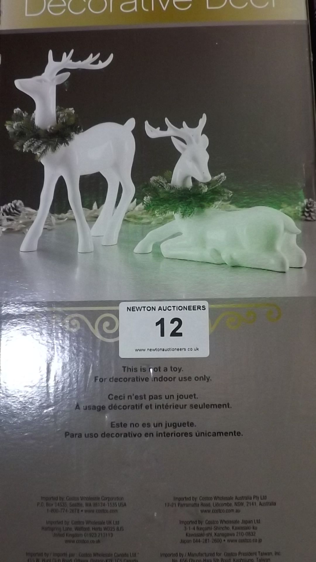 1 BOXED SET OF 2 DECORATIVE DEER RRP £54.99