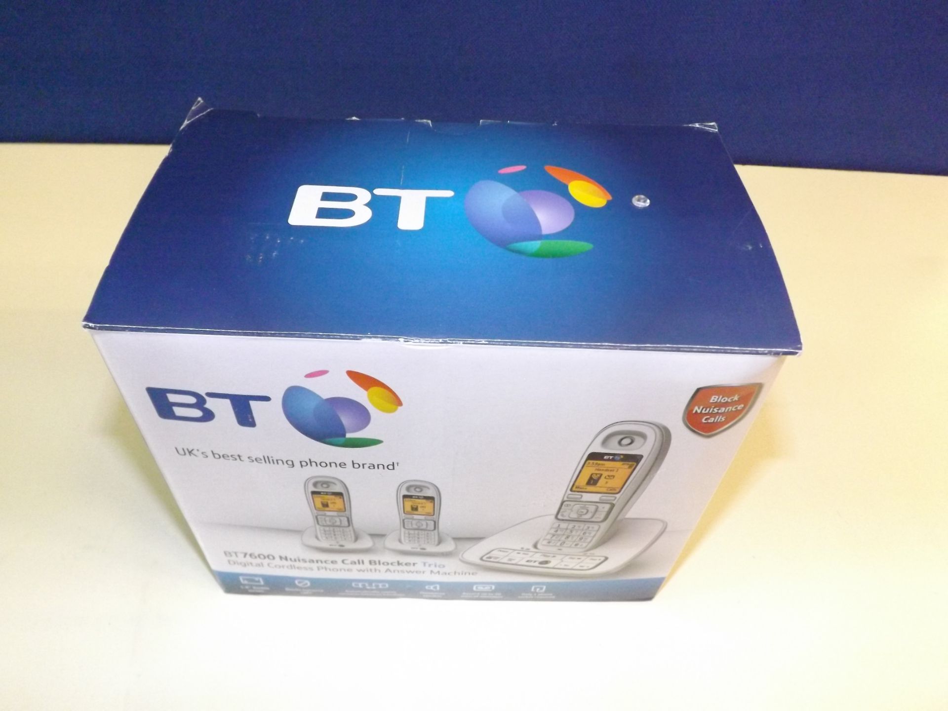 1 BOXED BT7600 NUISANCE CALL BLOCKER TRIO DIGITAL CORDLESS ANSWERPHONE SYSTEM RRP £179.99