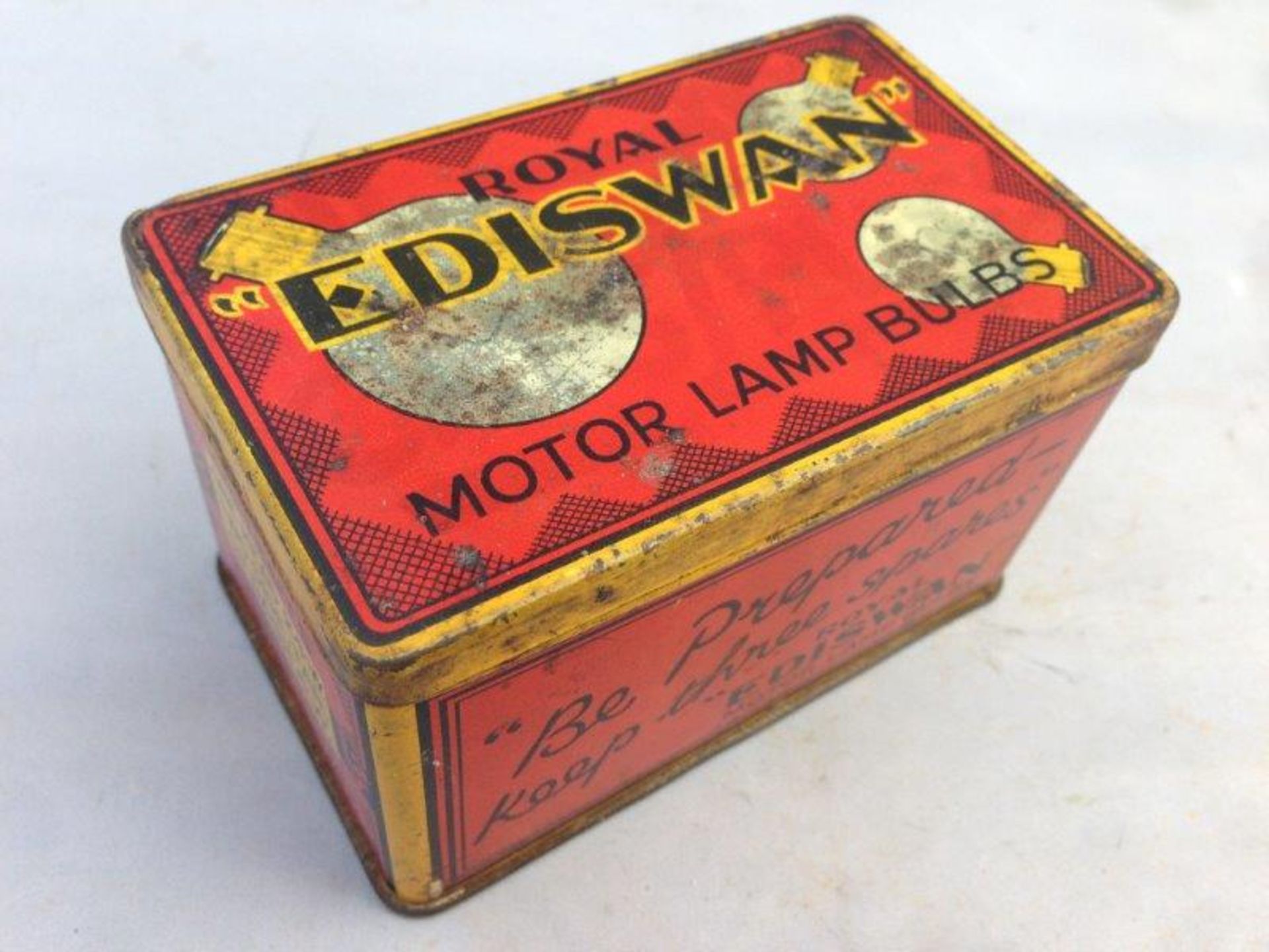 An Ediswan Motor Lamp Bulbs rectangular tin.