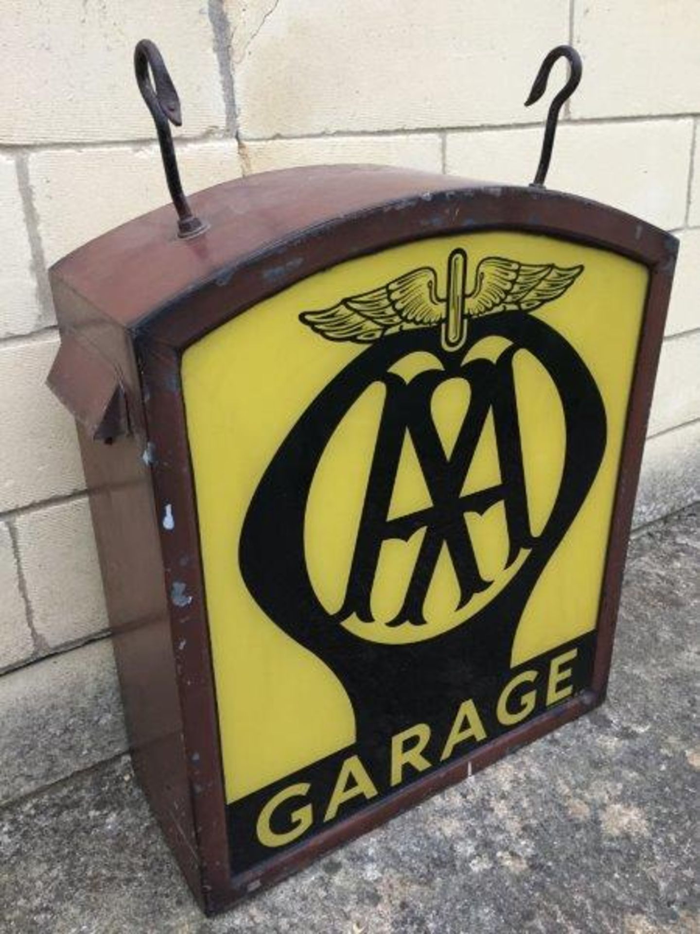 An AA garage dome topped lightbox. - Image 2 of 2