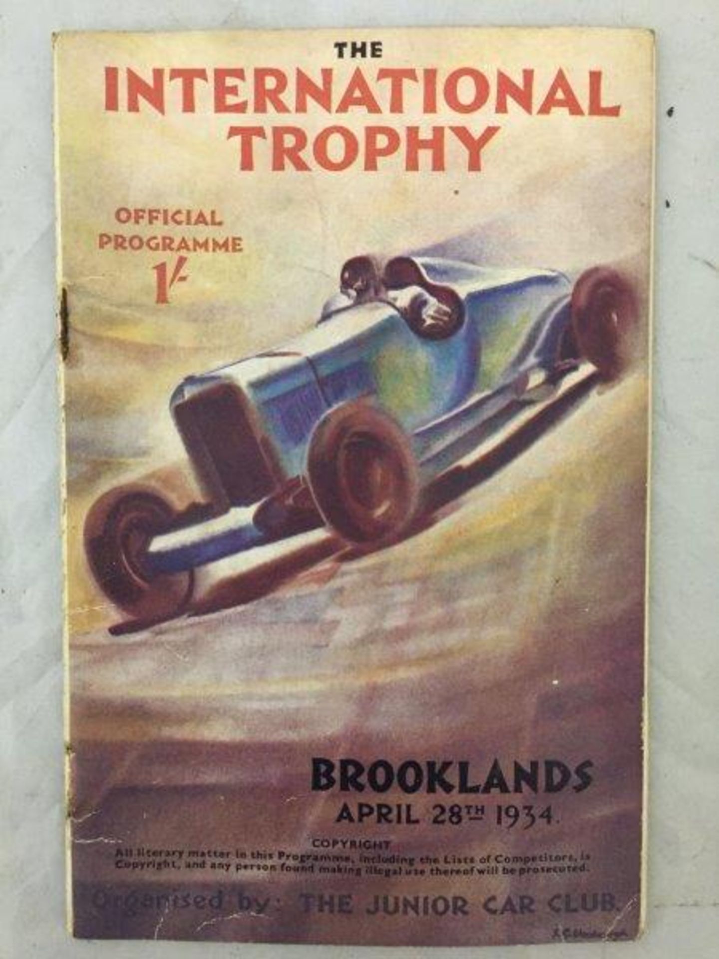 A Brooklands Meeting programme for the Motorcycling Club limited, 25th September 1937, a programme - Image 2 of 2