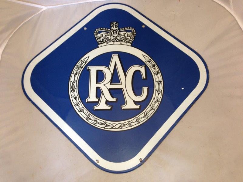 An RAC double sided hanging enamel sign with coronet motif, both sides in near mint condition, 22 - Image 2 of 2