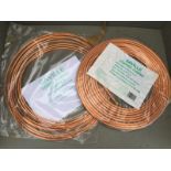 Two reels of Saville copper tubing, 22 gauge.