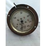 A Smiths silver faced 0-60 mph speedometer.