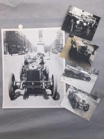 An original black and white photograph of a TT Vauxhall with Jack Barclay Limited headed paper to