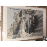 A large framed and glazed Roy Nockolds print depicting the winning Sunbeam of Malling/Fadum at the