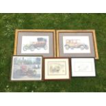 A selection of assorted motoring prints.