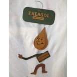 A rare BP Energol - The Oiliest Oil hanging card figure.