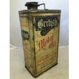 A rare British Motor Oil gallon can.