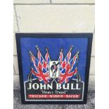 An early John Bull 'Heavy Tread' showcard, framed and glazed, 18 x 19 1/2".