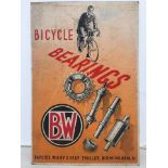 A VW Bicycle Bearings freestanding showcard, 10 3/4 x 14 3/4".