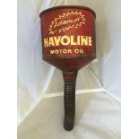 A Havoline Motor Oil funnel.