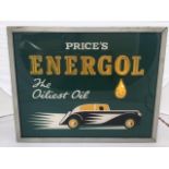 A rare Price's Energol 'The Oiliest Oil' pictorial illuminated lightbox.