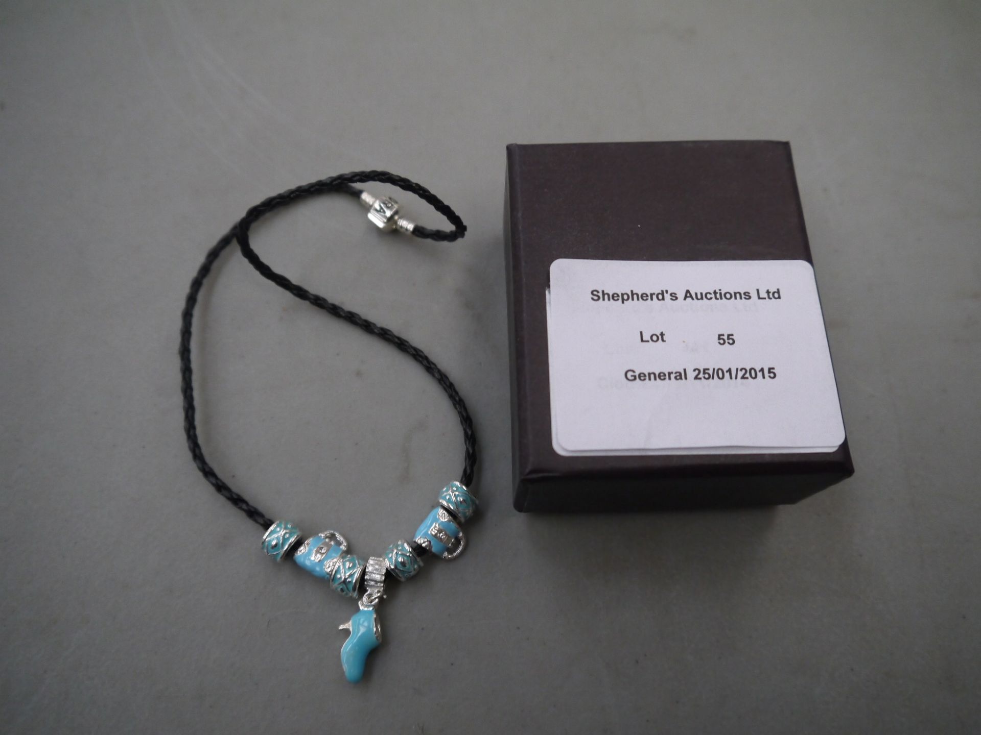 Charm Necklace in the style of pandora. In presentation box