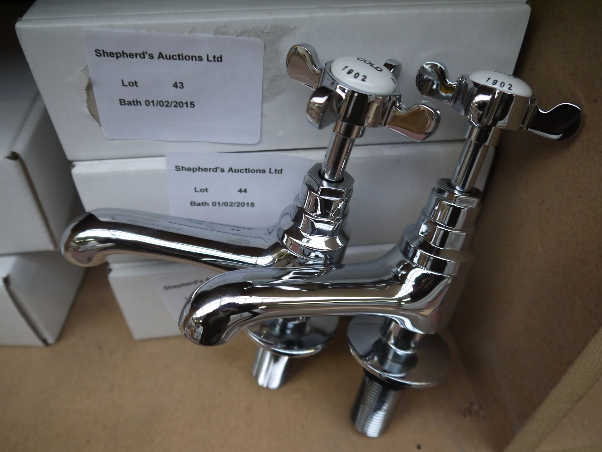 Jacuzzi Westminster Victorian style basin taps, new and boxed