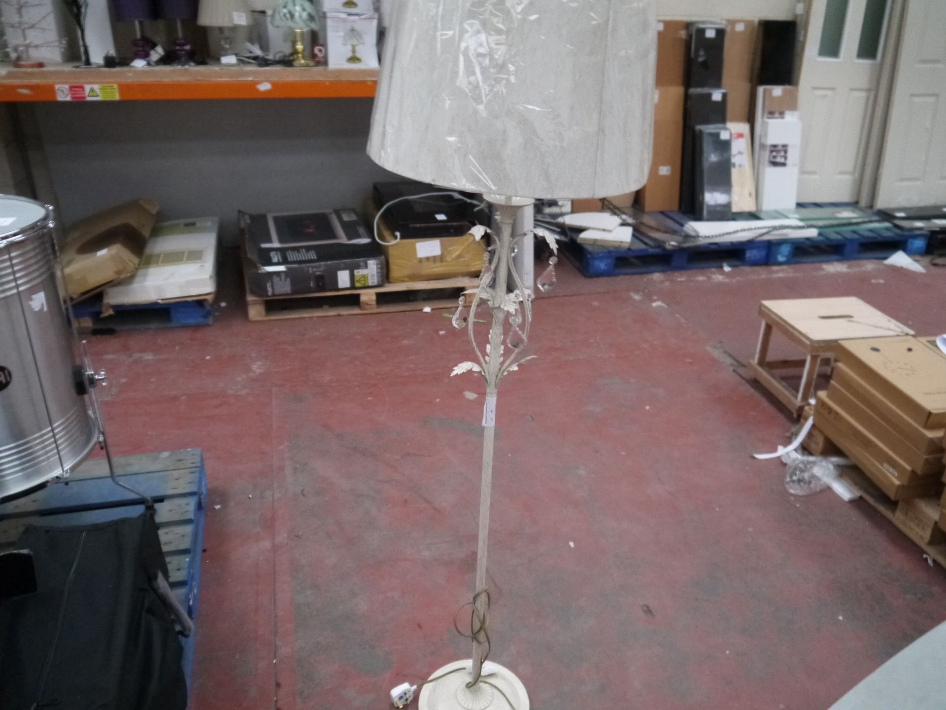 Plantation Floor lamp with crystal accents