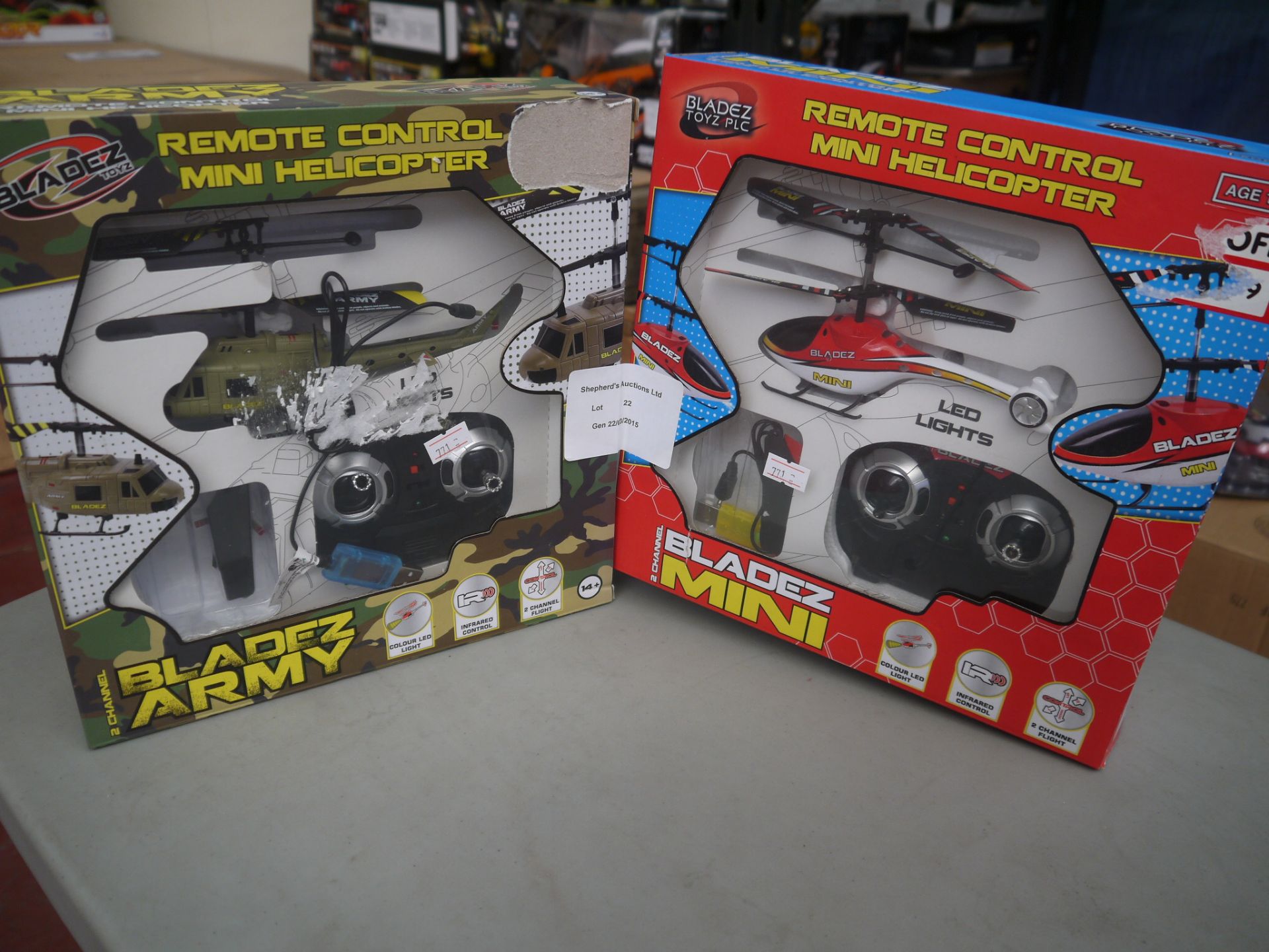 2x Remote Control Helicopters. Look in good condition, boxed.