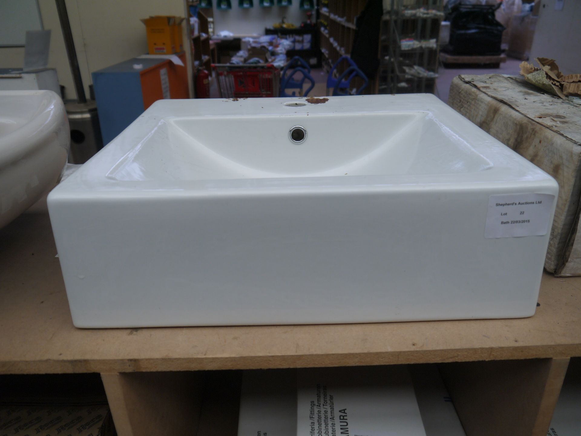 Vernon Tutbury Square counter top sink, 51 x 46