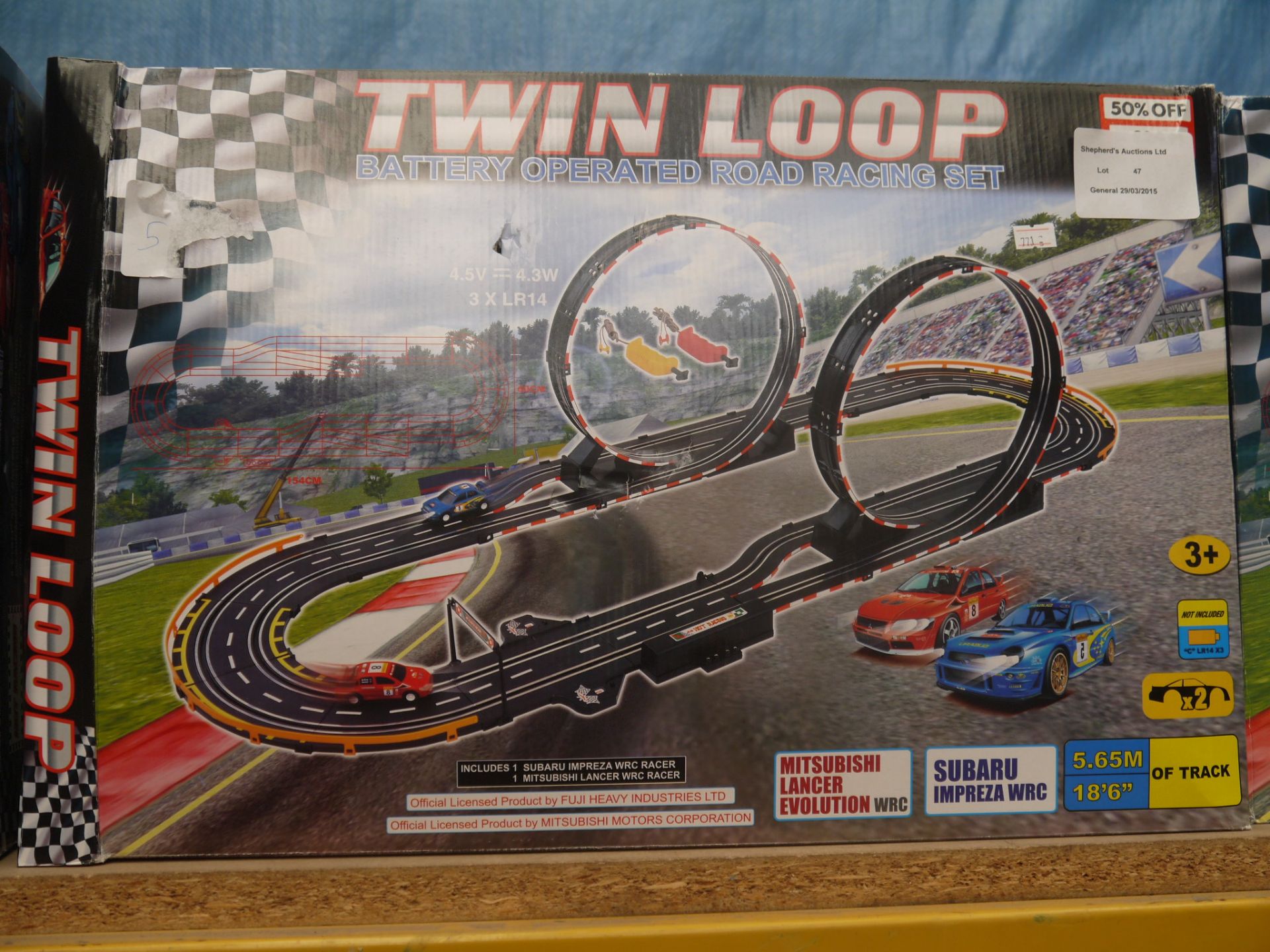 twin loop battery operated racing set