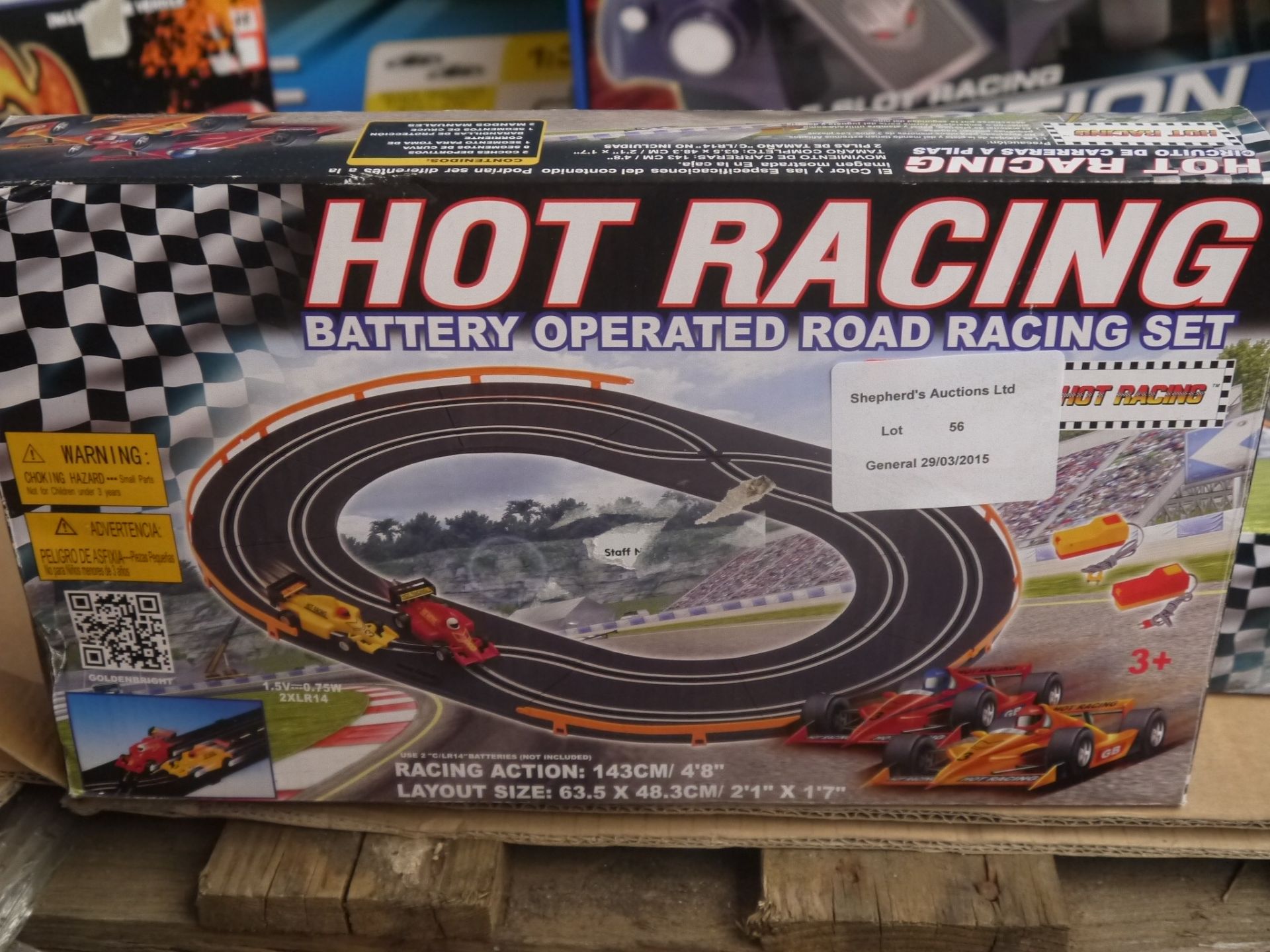 hot racing battery operated racing set