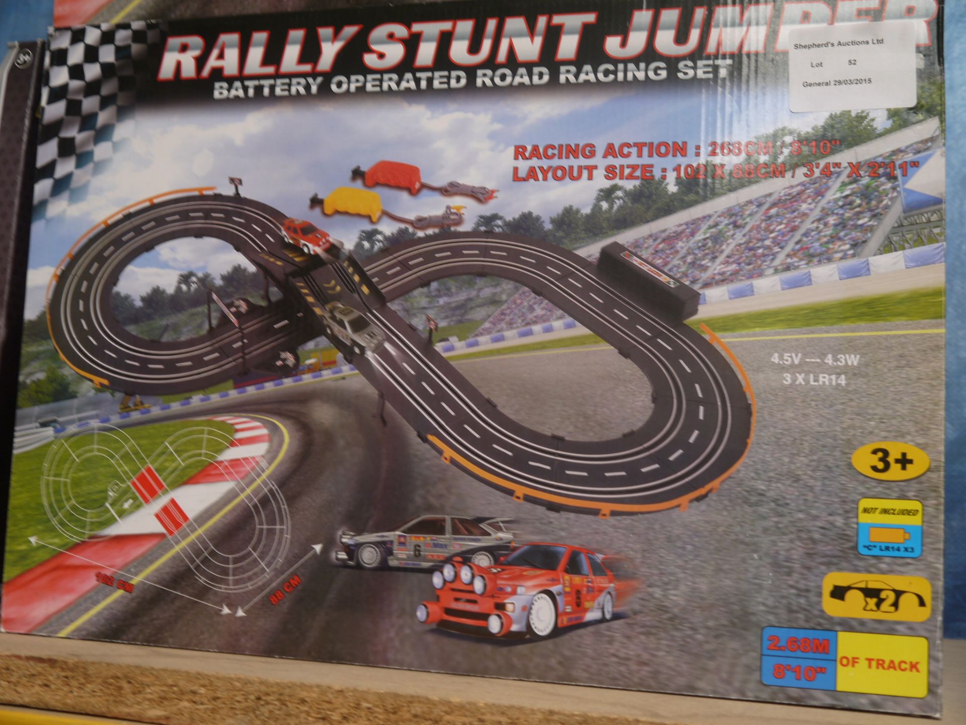 rally stunt jump battery operated racing set