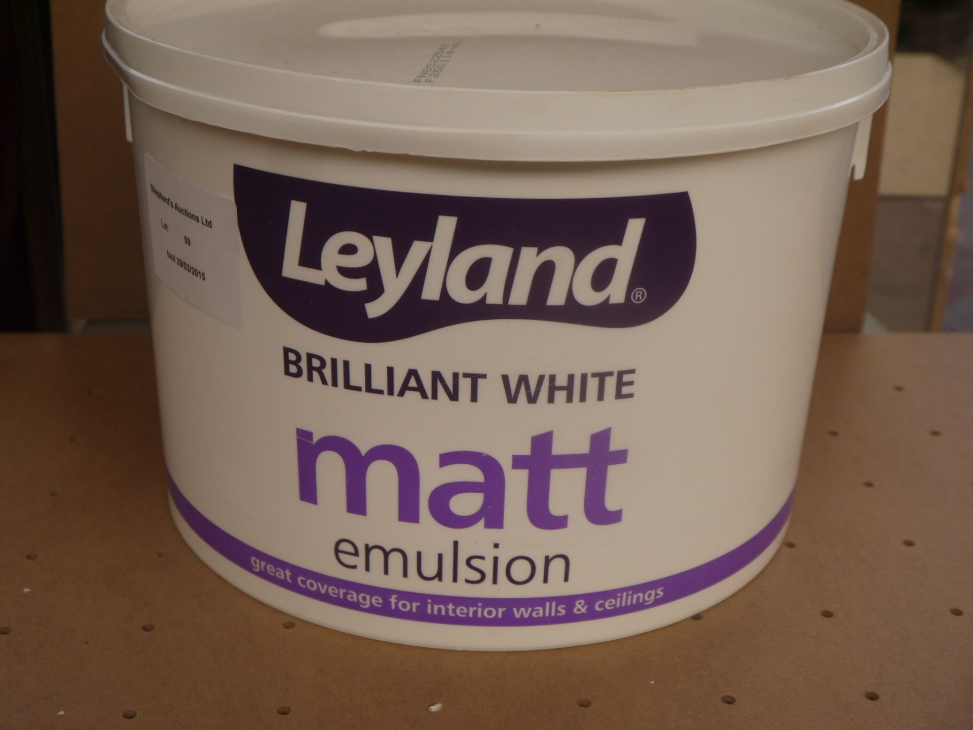 Leyland Brilliant White Matt Emulsion Paint, 10 litre. New.