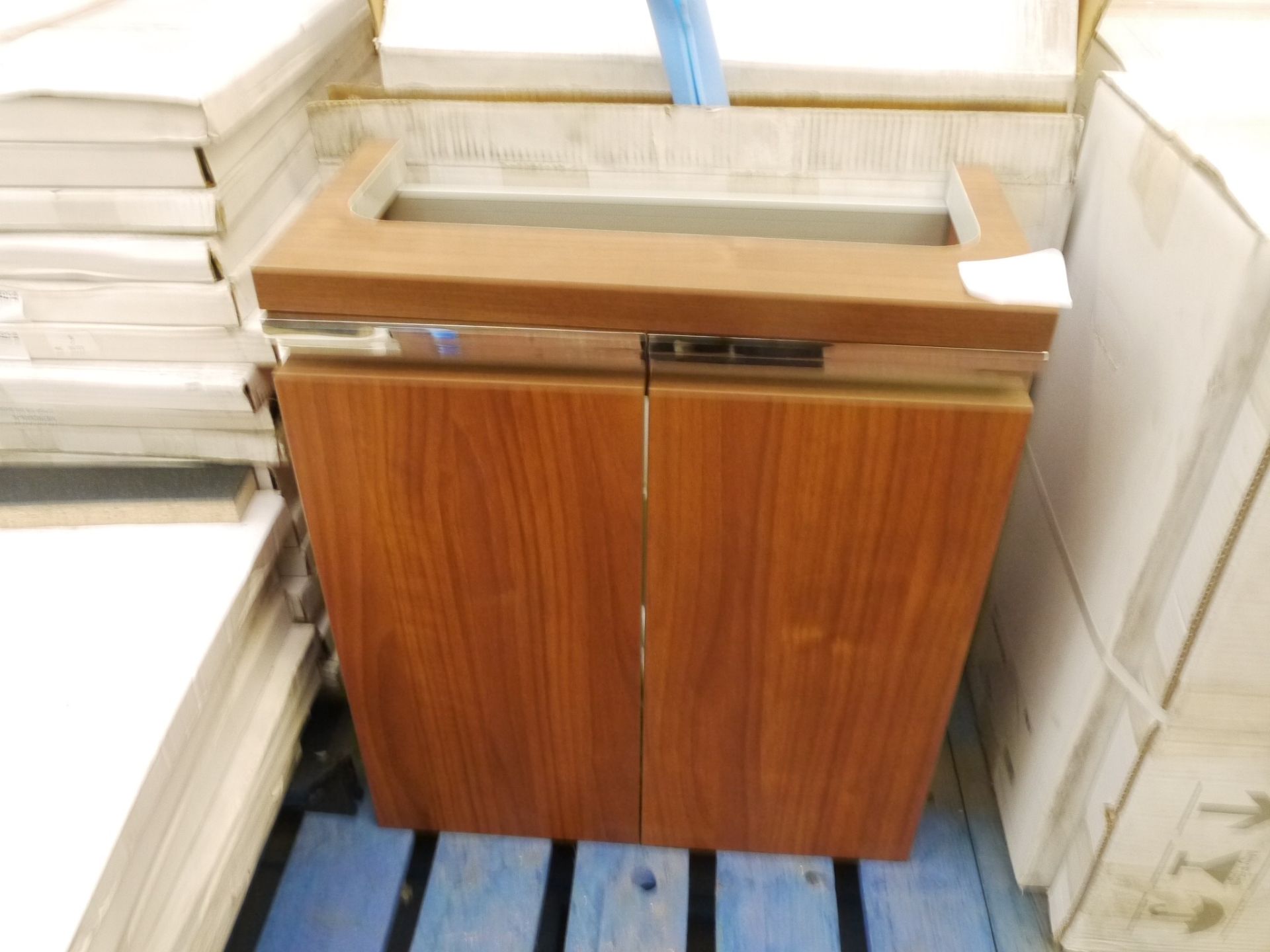 Roca H&H Walnut unit with work top, all with boxes 51w x 26d x 58t