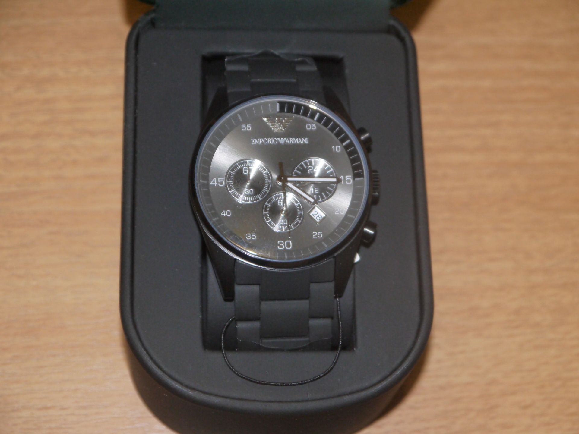 NO VAT!! Armani AR5889 Chronograph Gents Watch. New, boxed and ticking. RRP £341.00. See link.