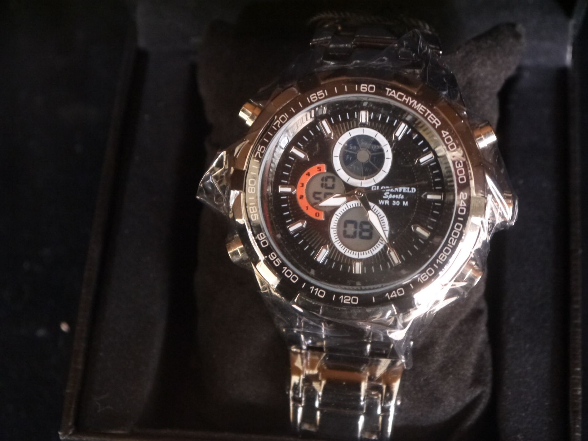 NO VAT!!! Globenfeld Midnight Sports Watch. New, boxed and ticking.  Suggested retail price £440.