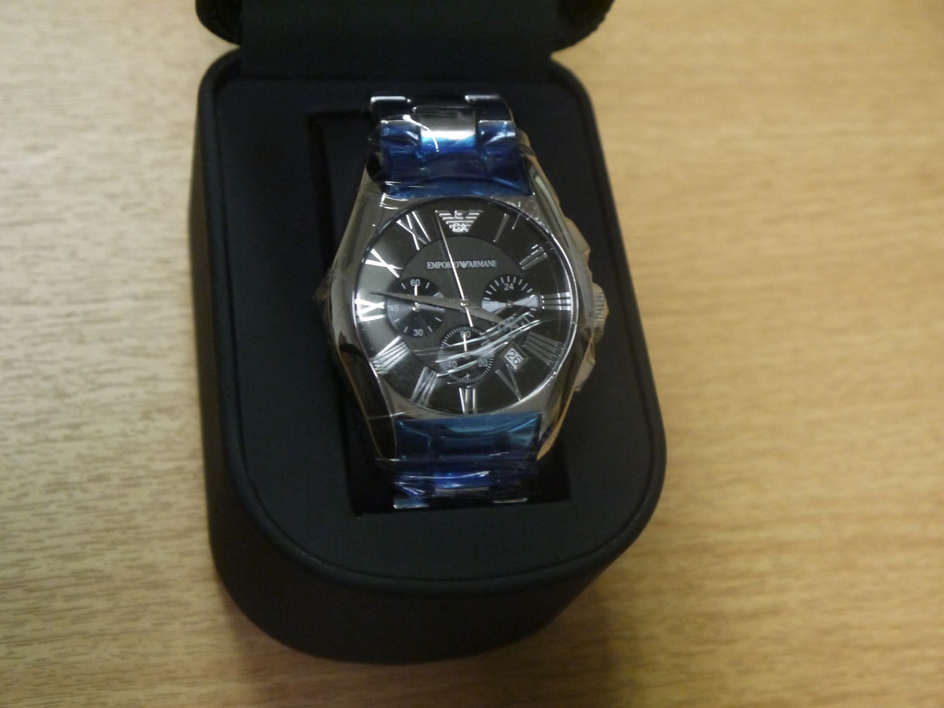 NO VAT!! Armani AR0673 Mens Chronograph Watch. New, boxed and ticking. RRP £296.00. See link.