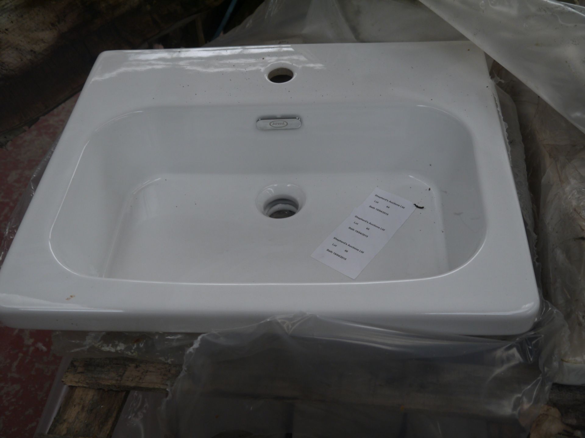 Jacuzzi Square semi recessed sink 560mm x 480mm
