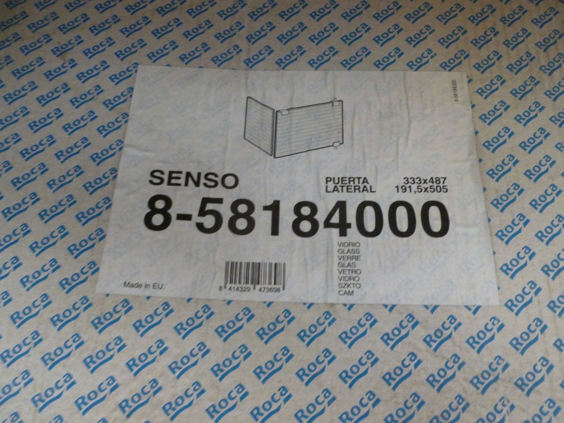 Roca Senso Glass door set 333 x 487, new and boxed