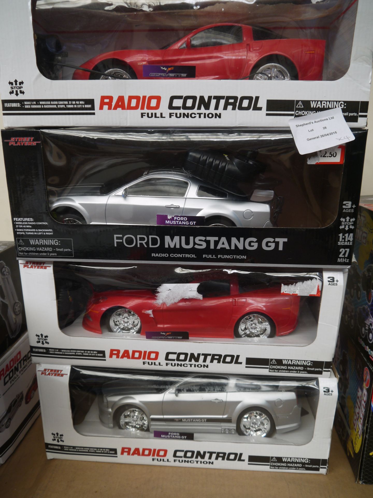 4x Remote Control Cars. Boxed.