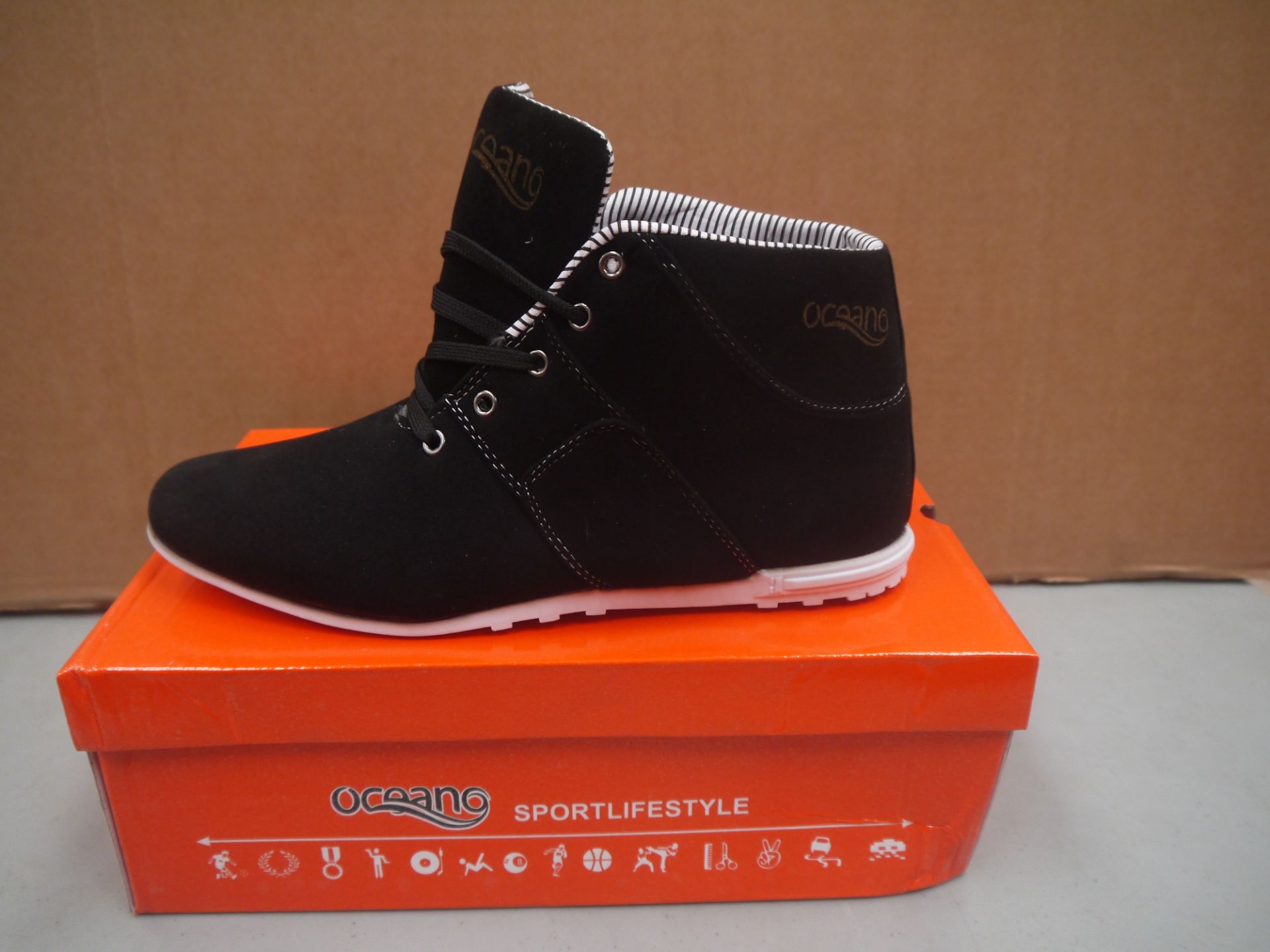 Mens Black Suede Oceano trainer style boot new and boxed size UK7