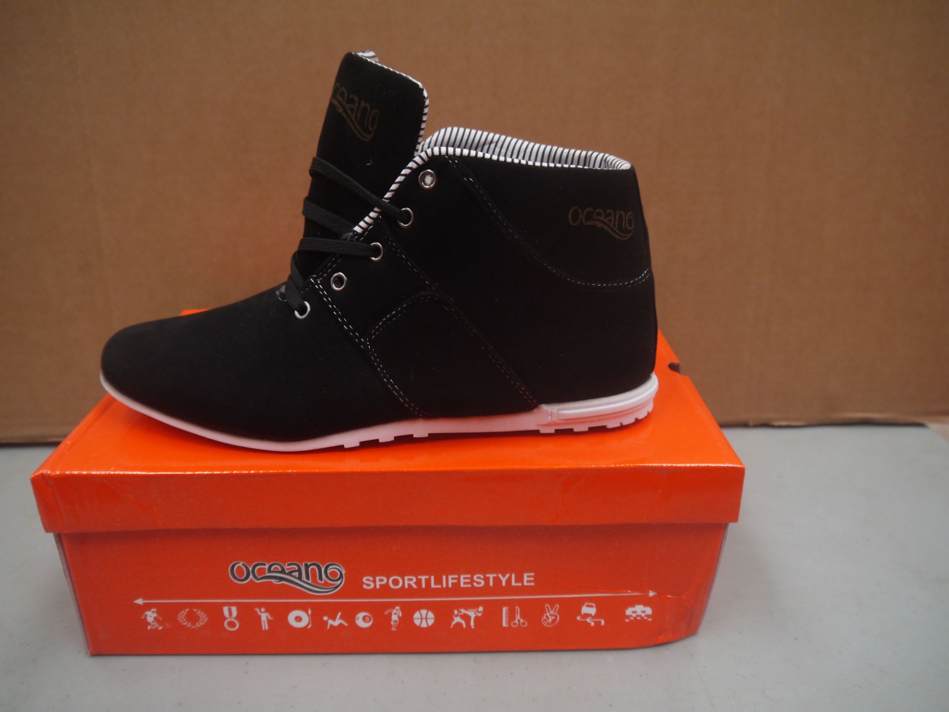 Mens Black Suede Oceano trainer style boot new and boxed size UK11