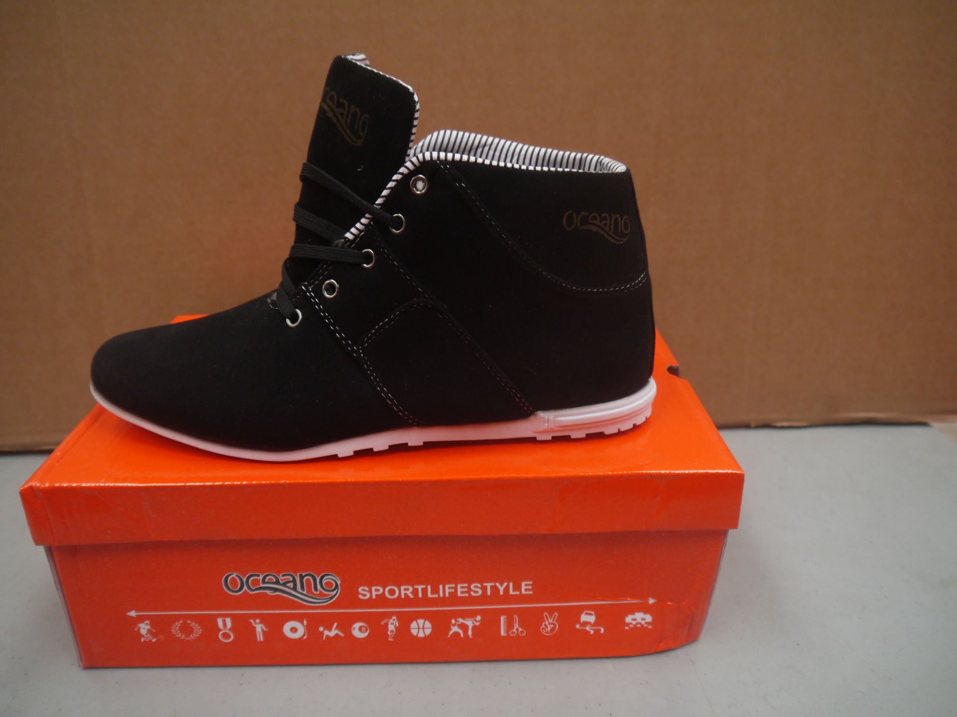 Mens Black Suede Oceano trainer style boot new and boxed size UK11