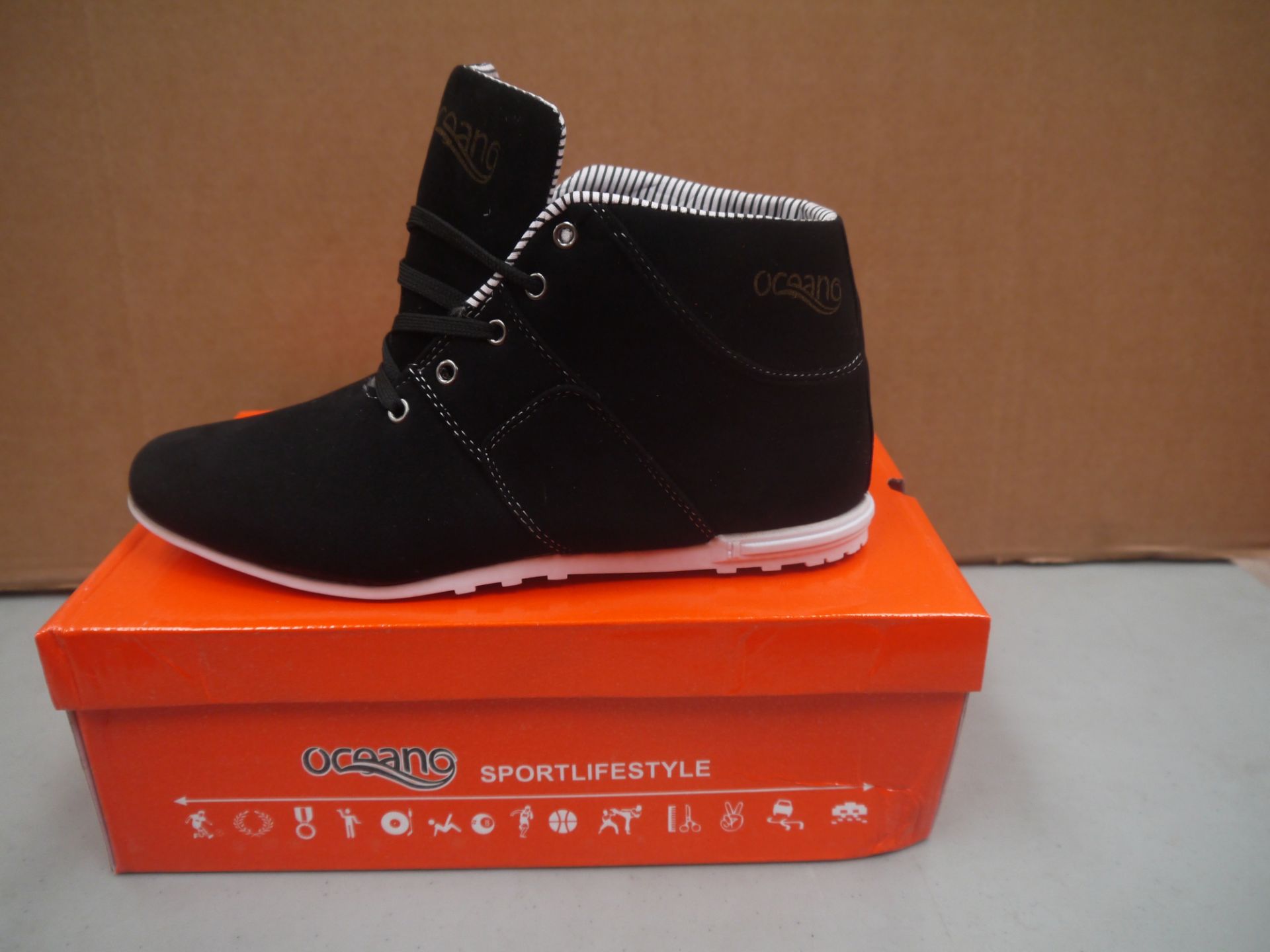 Mens Black Suede Oceano trainer style boot new and boxed size UK11