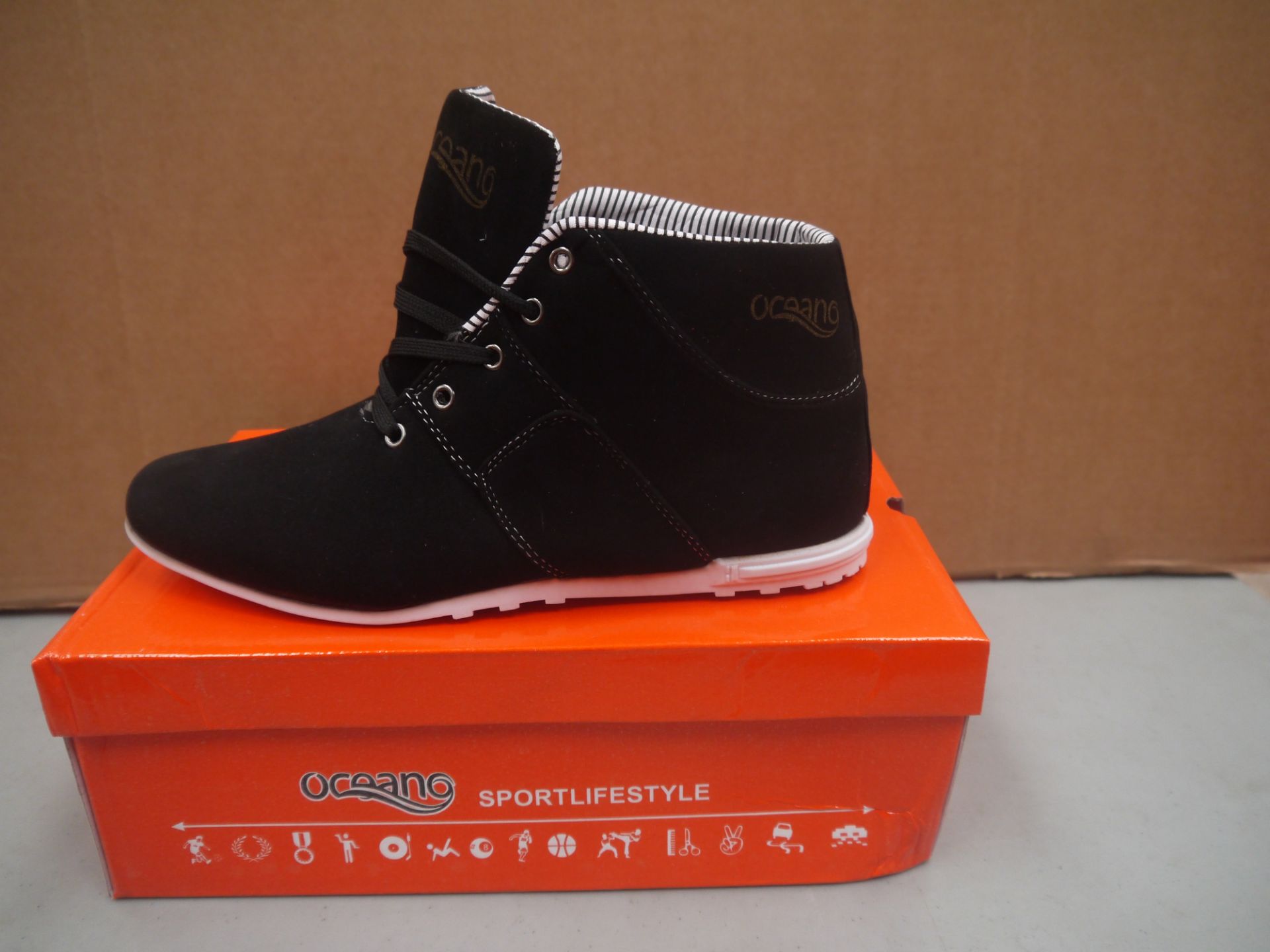 Mens Black Suede Oceano trainer style boot new and boxed size UK11